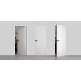 thumbnail image 5 of Invisible Solid Hidden Door with Handle | Planum 0010 Primed with Black Hidden Frame 28" x 96" Right-hand Inswing Black Frame | Concealed Hinges Lock Handle | Modern Wardrobe Wood Frameless Doors, 5 of 6