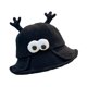 thumbnail image 5 of Divertido sombrero de pescador con ojos grandes, práctico gorro de playa, cómodo, adorable para el verano Negro, 5 of 8