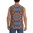 thumbnail image 4 of Pofeuu Mandala Print Men's Muscle T-Shirt, Sleeveless, Muscle Tank, Classic Muscle Tee Top For Men Casual Sleeveless Muscle T-Shirt Trendy Clothes-X-Large, 4 of 7