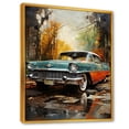thumbnail image 2 of Designart "Symbolic Antique Car" Car Vintage Floater Framed Wall Art Living Room, 2 of 5