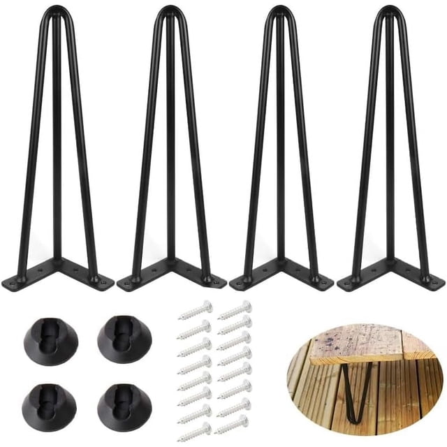 Patas de Pelo de Metal, Pies Modernos, Resistentes, para Mesas de Noche, Café y Escritorio, Proyectos DIY