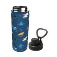 thumbnail image 2 of Yiaed Colorful Ocean Shark Print Sports Insulated Kettle Bottle Reusable Stainless Steel Insulated Cup, Outdoor Portable Casual Stainless Steel Insulation Cup, 2 of 7