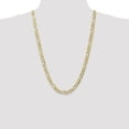 thumbnail image 2 of 10k Yellow Gold 6.75mm Concave Figaro Chain Necklace Pendant Charm, 2 of 9