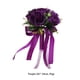 thumbnail image 4 of Inteprter Ramo de dama de honor para novia, rosa artificial con cinta de seda, para el hogar, habitación, novia, flores, accesorios para fiesta de Decoración Púrpura Inteprter HA083775-04, 4 of 6