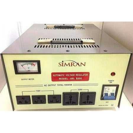 VCT AR8000 - Heavy Duty Automatic Voltage Regulator / Stabilizer with Built-in Voltage Transformer for AC 110V/220V/240V - 8000 Watt