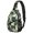 Geometric Triangle Green Pattern, variant on Geometric Triangle Pink Pattern Sling Backpack, Unisex Daily Travel Sling Pack with Side Mesh Pockets, Breathable Padded Back Gift Ideas for Travel Shopping Commuting