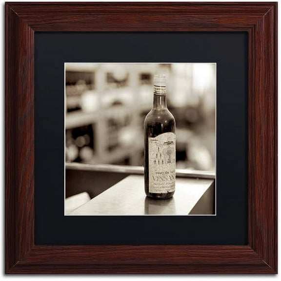 Trademark Fine Art "Tuscany Caffe III" Canvas Art by Alan Blaustein, Black Matte, Wood Frame