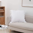 thumbnail image 5 of Simple&Opulence 100% Linen Stone Washed Euro Sham with Ruffle 26x26 Inch Pillow Cover Set of 2, Home Decoration Pillow, Soft and Breathable, White, 5 of 6