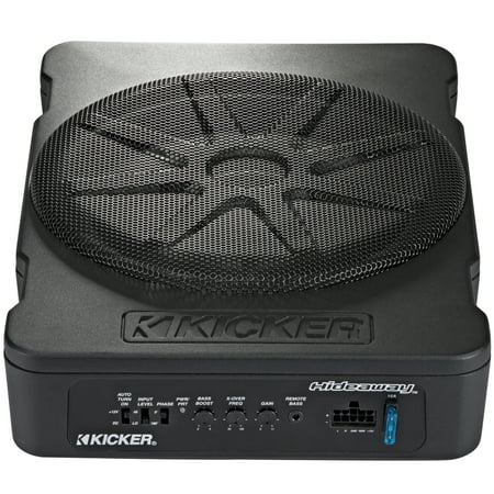 KICKER - Hideaway 10" Compact Powered Subwoofer - Black