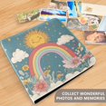 thumbnail image 4 of FORMRS 3 Ring Photo Album 4"x6" Self Adhesive Large Capacity PU Leather Cover, Blue Rainbow, 4 of 8