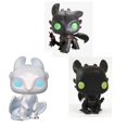 thumbnail image 2 of 2025 FUNKO POP Cómo domar al dragón 3 (http D3) LIGHT FURY #687 Toothless #686 #100 Modelo de juguetes para niños Regalo, 2 of 5