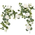 thumbnail image 4 of Deeceymbur Imitation Rattan Artificial Flower Decoration Faux Rose Camellia Eucalyptus Branches for Home Wedding Centerpiece Vase Arrangement Gift, 4 of 6