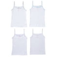 thumbnail image 2 of Débardeurs Ultra Doux pour Filles en Coton 100 % Sans Étiquette, Lot de 4 - Blanc - Taille 1/2, 2 of 6