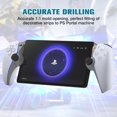 thumbnail image 3 of FANZC-1 Pair Handheld Decorative Trim Shell Suitable for PS Portal Remote Player, ps5 Edge Controller DIY Replacement Clip Shell, Including Tool Kit and 2 Thumb Grips, Gray Plates Cover, 3 of 4