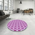 thumbnail image 4 of Ahgly Company Machine Washable Indoor Square Transitional Blossom Pink Area Rugs, 4' Square, 4 of 7