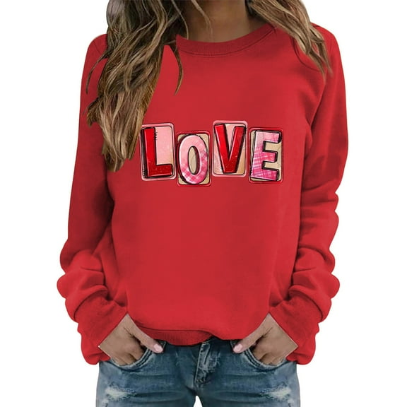 Sweatshirt for Women Perfect For Daily Wear or Loungewear! The Best Choice for Valentine's DayL Blue Valentine's Day Sweatshirt