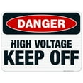 thumbnail image 1 of High Voltage Keep Off Sign, OSHA Danger Sign, 18x24 Reflective Aluminum EGP, 1 of 1