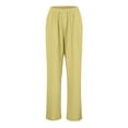 thumbnail image 5 of Girls Solid Casual Pants with Elastic Waist Full Length Playful Outdoor School Trousers for Kids Yellow 12 Years-13 Years, 5 of 5