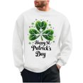 thumbnail image 2 of QUNYINEY Casual Sweatshirts for Men Long Sleeve White Crew Neck St Patricks Day Tops Pullover Drop Shoulder Loose Sweatshirts, 2 of 8