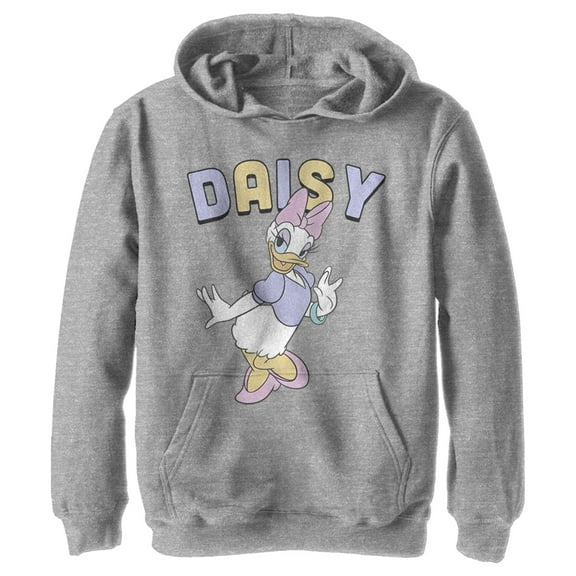 Boy's Mickey & Friends Daisy Duck  Pull Over Hoodie Athletic Heather Large