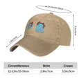 thumbnail image 4 of ZICANCN Adjustable Baseball Cap Women, Funny Monster Cute Shush Hats for Men Adult Washed Cotton Denim Baseball Caps Fashion, Natural, 4 of 6