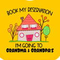 thumbnail image 4 of Inktastic Book My Reservation I'm Going to Grandma and Grandpa's Boys or Girls Baby Bib, 4 of 4
