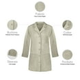 thumbnail image 3 of Panda Uniform Medical Lab Wear for Women, Doctor Coat, 7XL, Khaki, 3 of 8