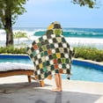 thumbnail image 6 of Simple Colorful Spots Hooded Beach Towel Kids Bath Towels Quick Dry for Pool Swiming 50" x 23.5" Microfiber Soft Bathrobe, 6 of 7