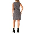 thumbnail image 3 of INSPIRE CHIC Sleeveless Dress for Women's Tweed Pockets Crew Neck Mini Dresses, 3 of 5