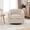 Wheat, variant on CQSXDA Chenille Cushioned 32.28 Inch Pumpkin-Shape Swivel Chair with Metal Base for Living Room and Office Comfort,Wheat