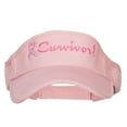 thumbnail image 5 of Ribbon Survivor Embroidered Cotton Twill Visor - Pink OSFM, 5 of 5