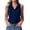 Navy Blue, variant on Zeagoo Women's Sleeveless Button Down Shirts Hidden-Button Front Collared Dressy Casual Blouses Loose Office Tank Tops
