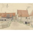 thumbnail image 2 of Jan H.L. Hanau 14x12 Black Ornate Wood Framed Double Matted Museum Art Print Titled: Houses in the Vinkenbuurt, Amsterdam (1886), 2 of 5