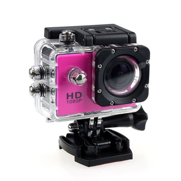K72 2 pulgadas 1080P Cámara deportiva Videocámara al aire libre 30M Mini cámara impermeable Deporte DV Pantalla HDRosaPorcelana Deng Xun unisex