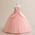 thumbnail image 4 of Flower Girls Tulle Princess Pageant Dress Wedding Bowknot Prom Ball Gown, 4-14Y, 4 of 6