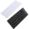 thumbnail image 3 of Key Board Sticker, White Letter Universal Black Background Spanish Language Keyboards Decal  For PC For 10in To 17in Laptop For Desktop, 3 of 8