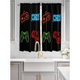 thumbnail image 3 of Living Room Curtains 72 Inches length, Game Controller Window Treatment Curtain Drapes, Modern Art Gaming Handheld Black Light Filtering Drapes for Bedroom Laundry Room, 52"x72", 2 Panels, 3 of 7