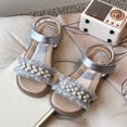 thumbnail image 2 of Gubotare Sandals for Little Girls Boys Girls Open-Toe Outdoor Summer Sport Sandals(Toddler/Little Kid/Big Kid) Size 1 (Silver,1 Big Kid), 2 of 8
