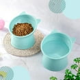 thumbnail image 4 of Zhehao 2 Pieces Plastic Raised Bowl Tilted 15 Degrees Elevated Cat Food and Water Bowls Set Anti Vomit Dog Kitten Food Dishes Pet for Cats and Small Dogs (Light Green), 4 of 11
