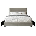 thumbnail image 3 of Home Design Kapaa Queen Upholstered Storage Platform Bed Frame with Horizontal Channel-Tufting and Side Drawers, Light Gray, Easy Assembly, 3 of 8