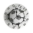 thumbnail image 1 of Cateissary Reloj de pared acrílico con estampado de pelota de fútbol deportivo atemporal, reloj de pared con grietas de fútbol de estilo único Decoración del hogar, 1 of 6