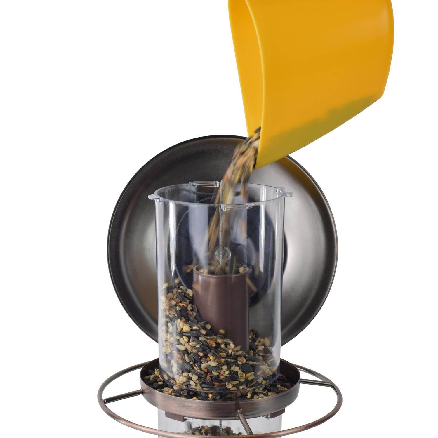 Perky-Pet 8039814 4.5 lbs Wild Bird Copper Panorama Bird Feeder, 2 Ports