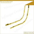 thumbnail image 3 of Infinique Creations - 18K Gold Plated Stainless Steel Ball And Oval Bead Chain Bracelet Necklace 1-3mm, 3 of 6