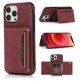 thumbnail image 1 of SaniMore Case for iPhone 14 Pro 6.1" 2022, [Flip Wallet with Card Slots] [Kickstand] [Shockproof & Anti-fall] Wear-resistant Retro PU Leather Rugged Cover For iPhone 14 Pro 6.1" 2022, Winered, 1 of 7