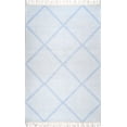 thumbnail image 2 of nuLOOM Trellis Flatweave Wool Area Rug, 5' x 8', Blue, 2 of 2