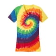 thumbnail image 1 of Gravity Threads Womens Tie-Dye V-Neck Shirt - Rainbow - Medium, 1 of 1