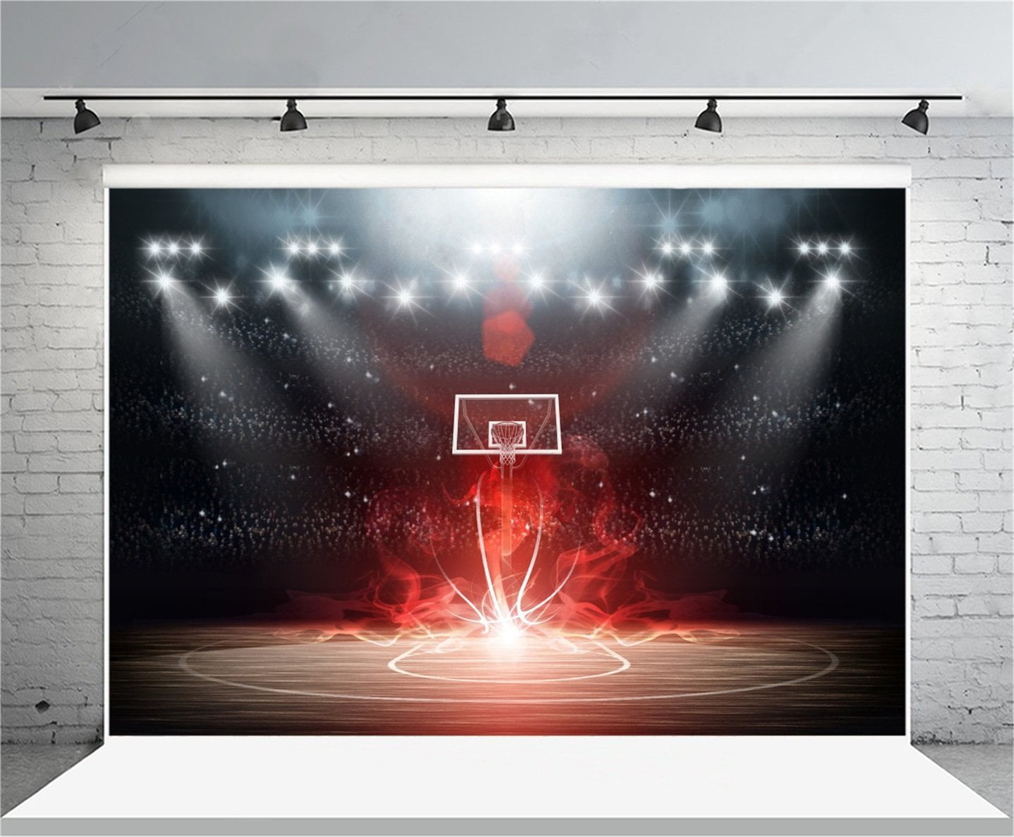 Indoor Basketball Court Photography Backdrop 7x5ft Vinyl for Children Boys Space Jam Themed Birthday Party Supplies Baby Shower Sport Stadium Photo Background Decorations Banner Photo Booths