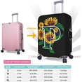 thumbnail image 2 of Sunflower Initial Name P Black Luggage Cover Elastic Washable Stretch Suitcase Protector Anti-Scratch Travel Suitcase Cover for Kid and Adult XL (Fit 29-32 inch suitcase), 2 of 6