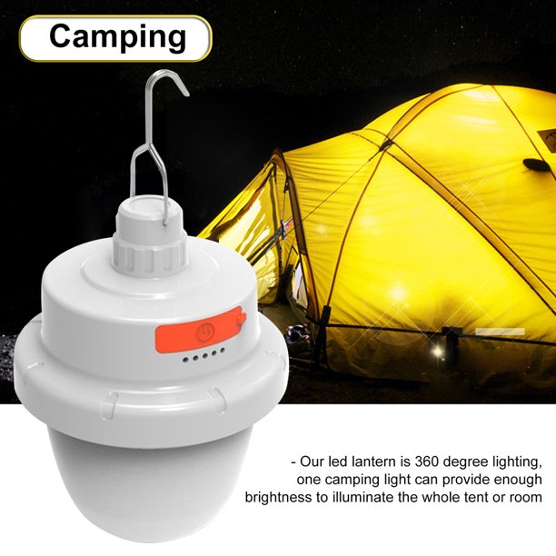 Kuymtek Retro colgante LED Camping luz USB al aire libre tienda lámparas linterna portátil (C)