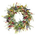 thumbnail image 2 of 15.74 Inches Spring Wreaths for Front Door Blue Spring Door Wreath Summer Floral Wreath with Wildflower White Sunflower for Porch Indoors Outdoor Window Home Decorations Gifts for Women, 2 of 8